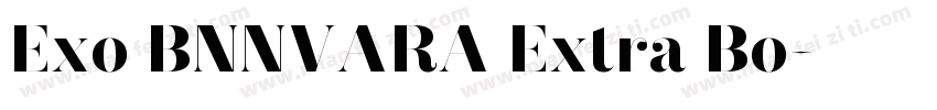 Exo BNNVARA Extra Bo字体转换